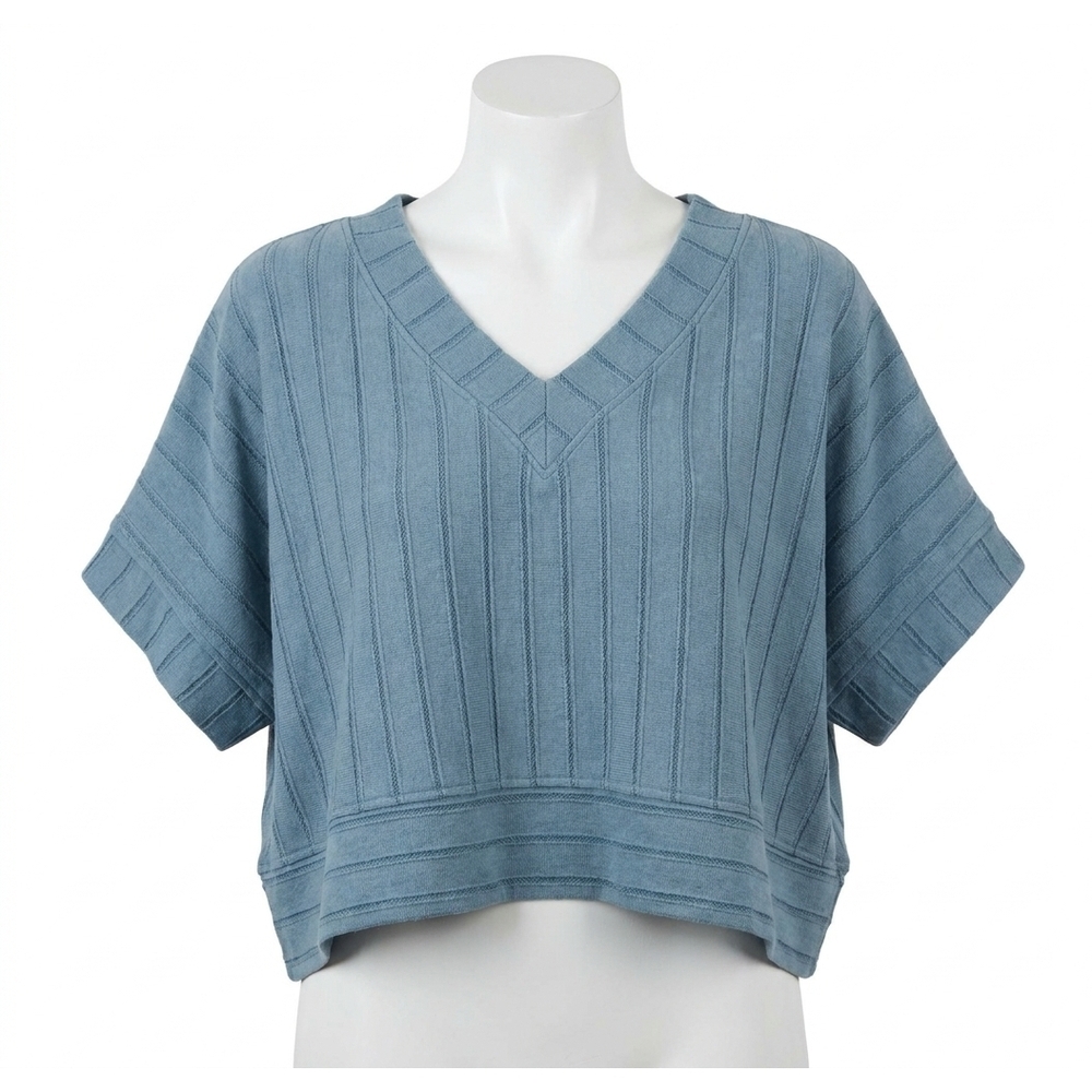 NEW UMGEE t-crop til you drop crop top in dusty blue